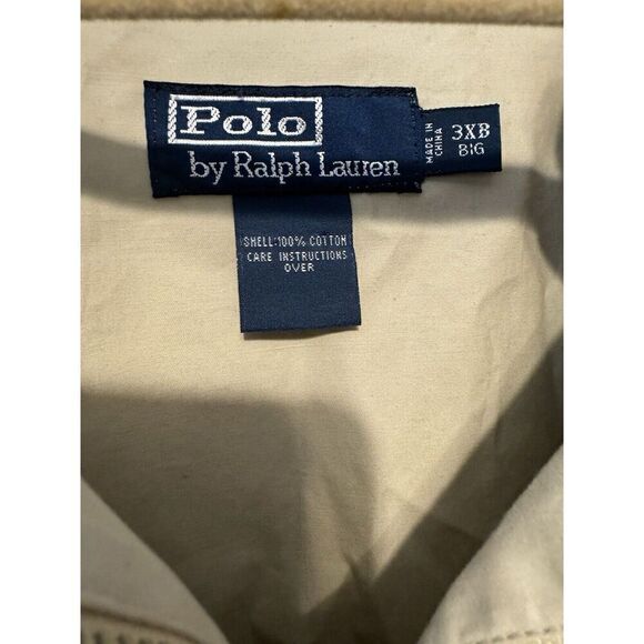 Ralph Lauren POLO Vintage Beige Full Zip Classic Jacket Sz 3XB Big - Picture 4 of 8